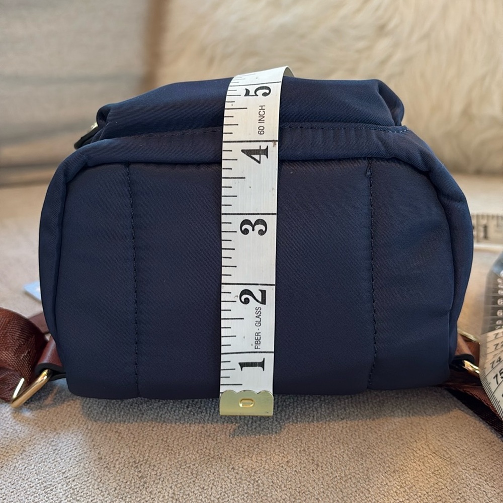 New w/Tags Marc New York Andrew Marc Navy Mini Zipper Backpack - Picture 15 of 16
